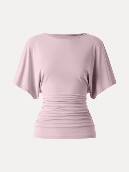 Ruched Waist Flutter Top