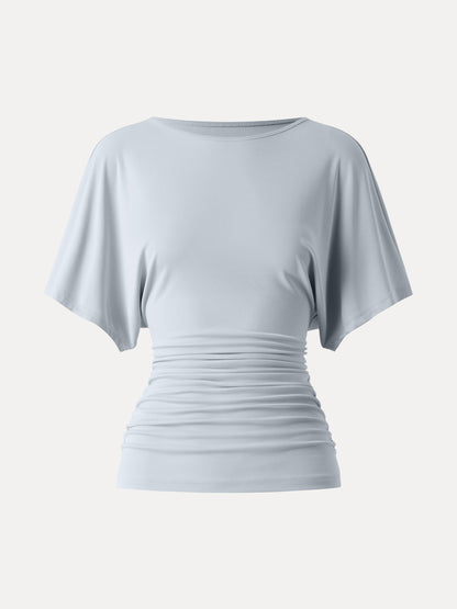 Ruched Waist Flutter Top