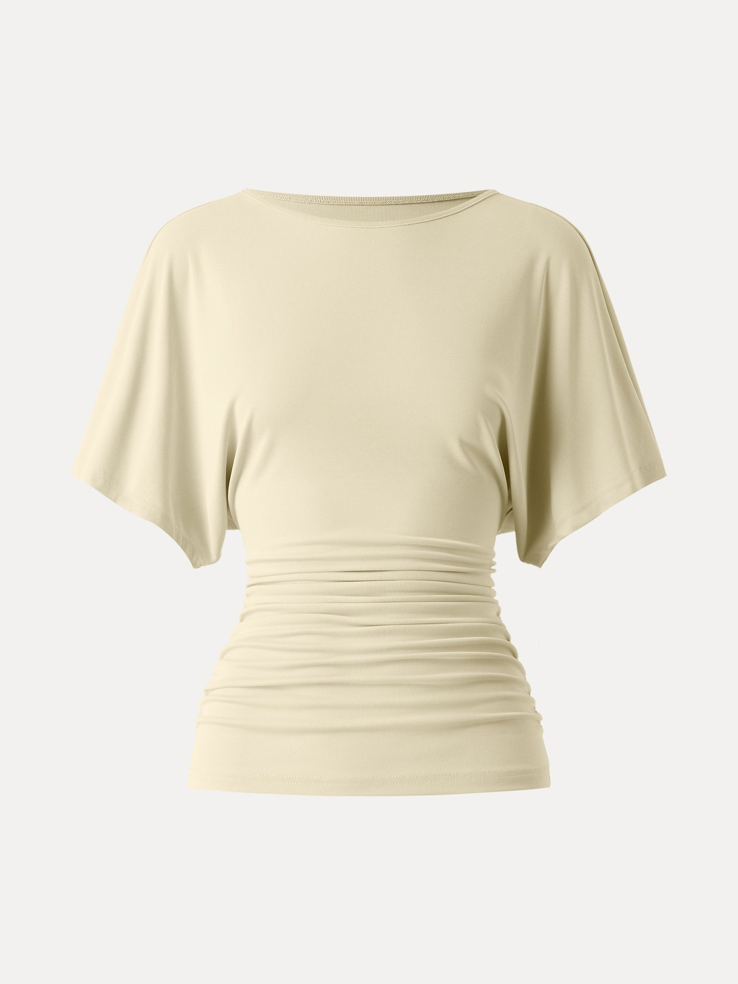 Ruched Waist Flutter Top