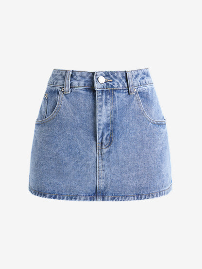Denim Dream™ Low Rise Mini Skirt