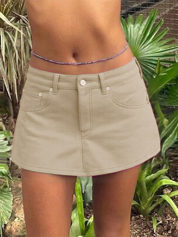 Denim Dream™ Low Rise Mini Skirt