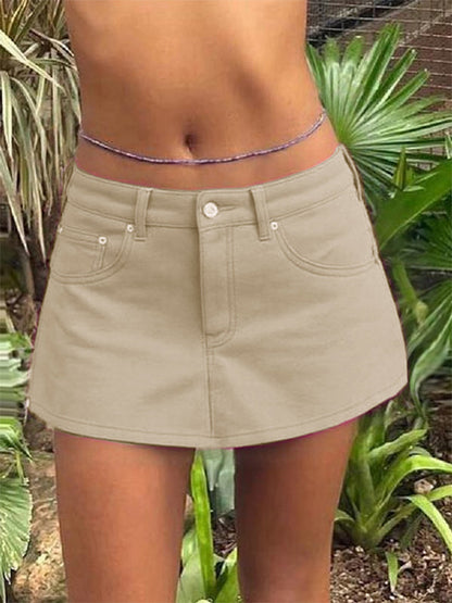 Denim Dream™ Low Rise Mini Skirt