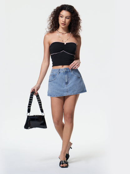 Denim Dream™ Low Rise Mini Skirt