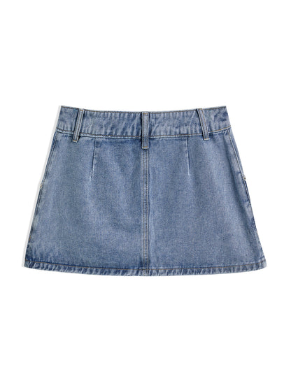 Denim Dream™ Low Rise Mini Skirt