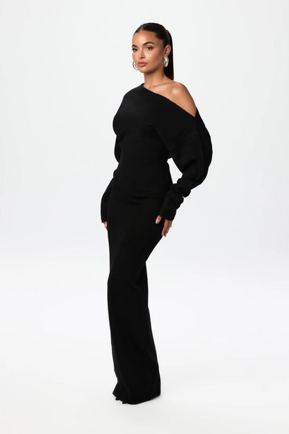 SoftDrape™ Off-Shoulder Maxi Dress