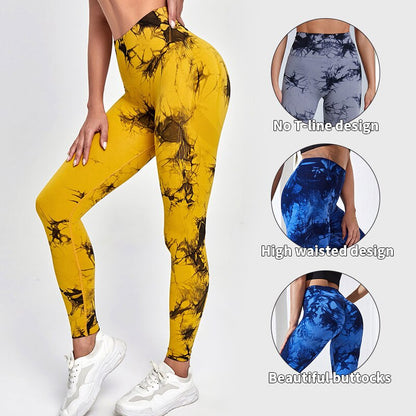 SwirlSculpt™ Tie-Dye Leggings