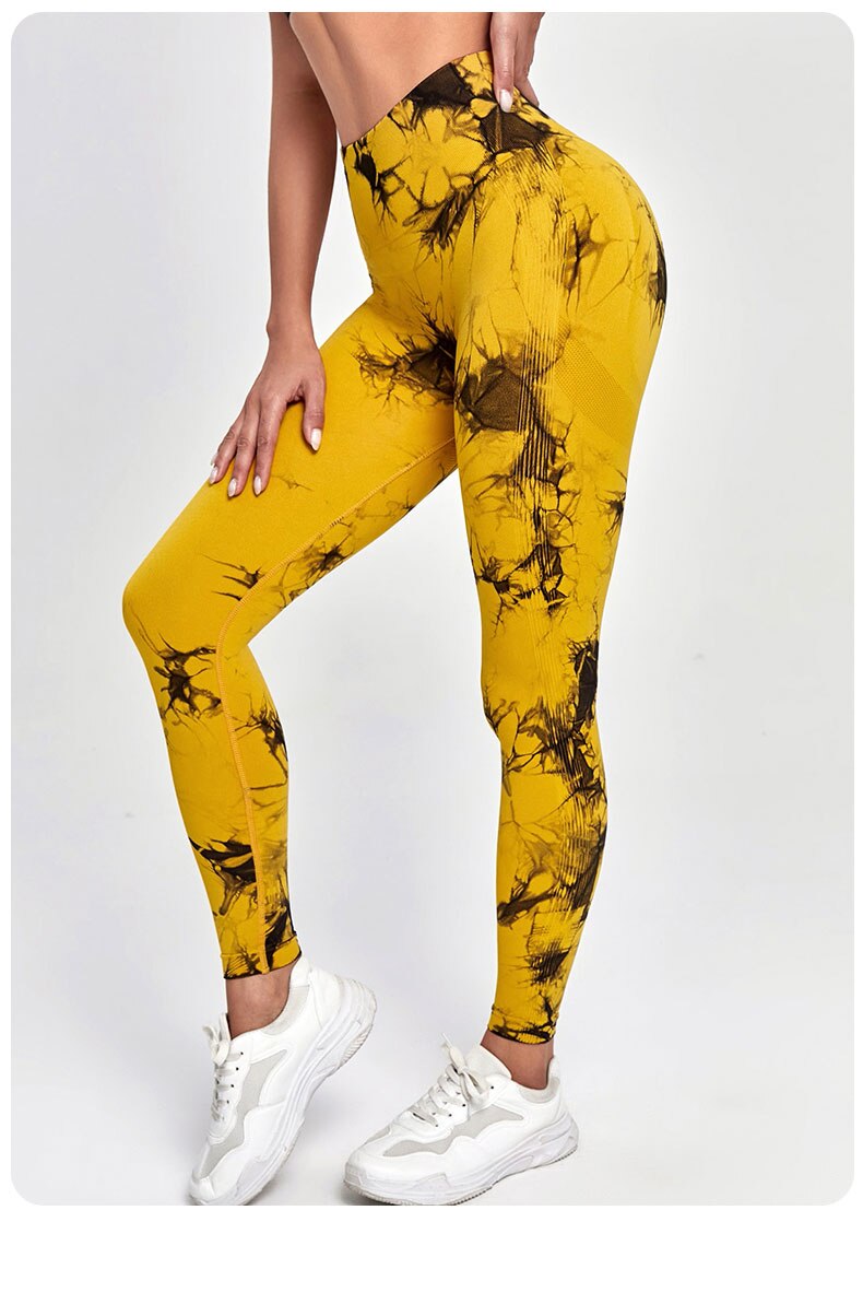SwirlSculpt™ Tie-Dye Leggings