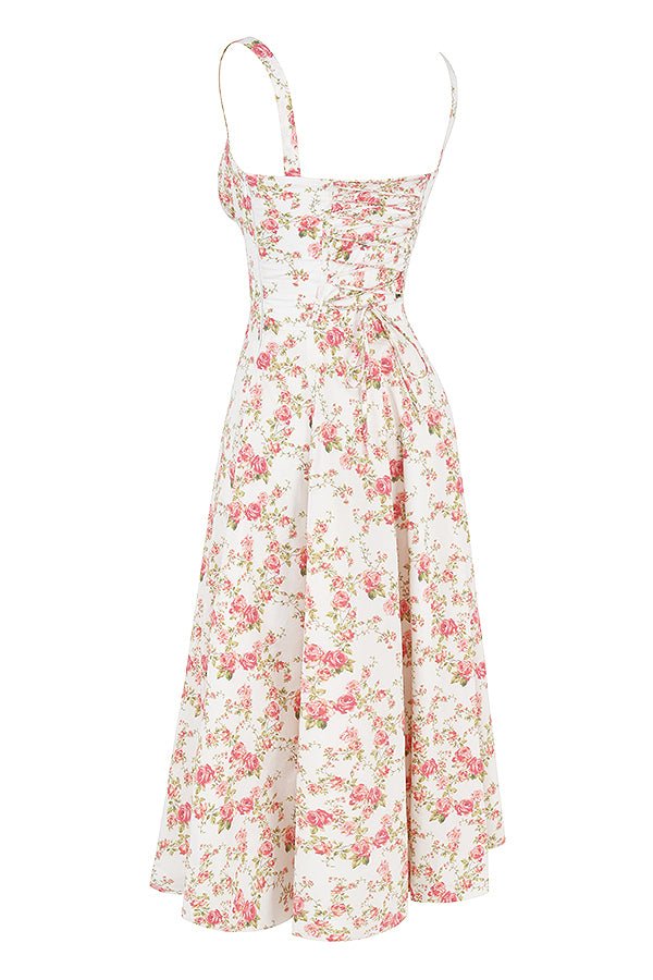 Rosellea™ - Floral Corset Midi Dress