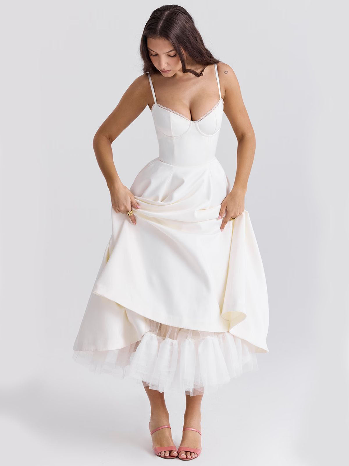 BlushMuse™ - Corset Midi Dress