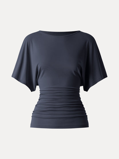 Ruched Waist Flutter Top