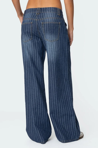 PinStripe™ Wide Leg Jeans
